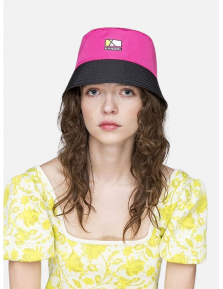 Cappello da Pescatore Kangol Double Face 2 in 1 Rave Sport Bucket - Colore Nero
