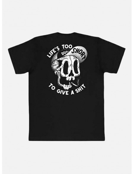 T-Shirt Uomo The Dudes Too Short Smokes - Black