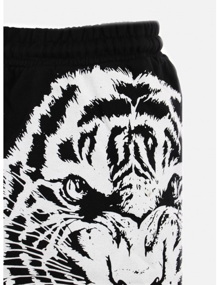 Shorts ButNot Stampa Tigre - Colore Nero