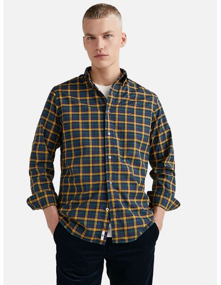 Camicia Tommy Hilfiger Regular Fit - In Tartan Black Watch - Colore Desert Sky