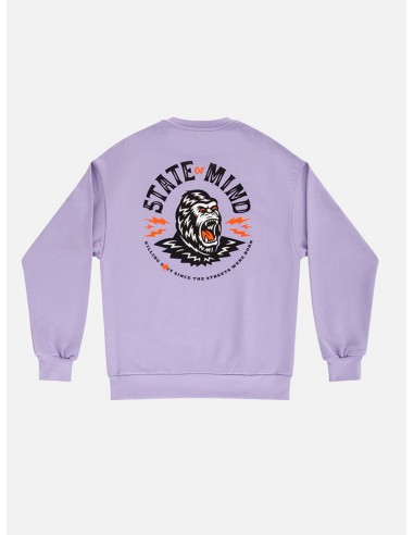 Felpa Uomo 5tate of mind Gorilla - Lilla