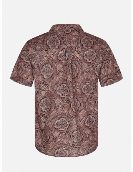 Camicia manica corta Uomo Anerkjendt Akleo  Tobacco - Marrone