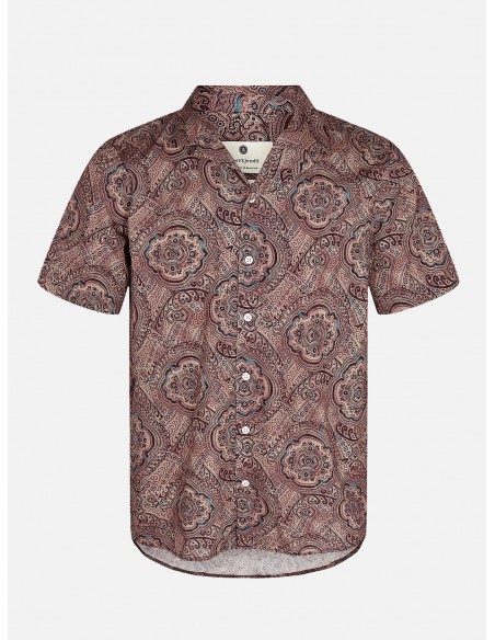 Camicia manica corta Uomo Anerkjendt Akleo  Tobacco - Marrone