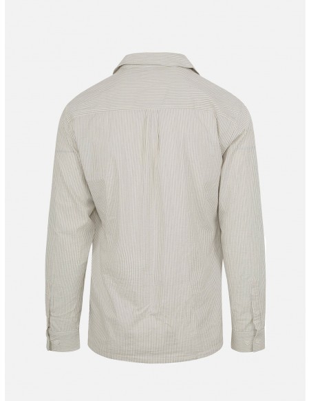 Camicia manica lunga Uomo Anerkjendt Kurt a righe  -  Bianca