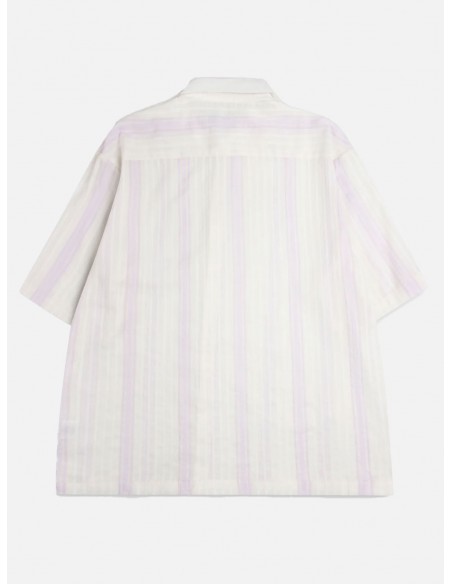 Camicia maniche corte C.9.3 Lilac Striped a Righe  -  Lavanda