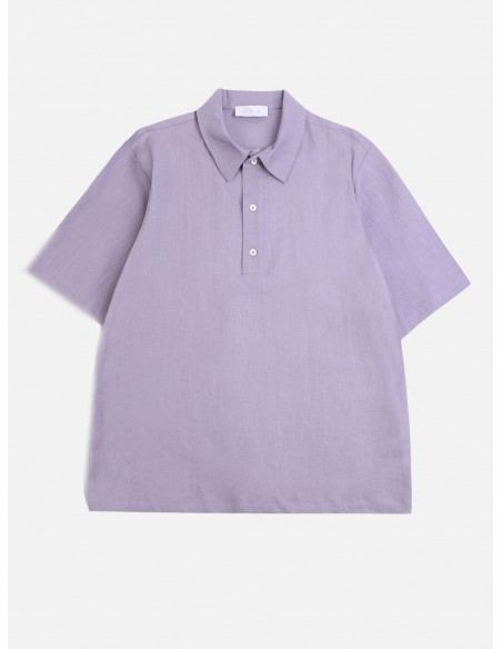Camicia maniche corte C.9.3 Lilac Striped  -  Lavanda