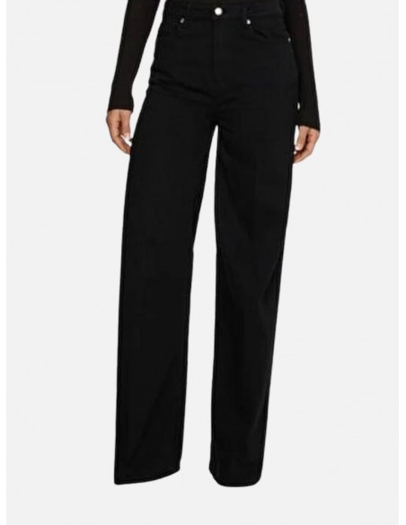 Jeans A Vita Alta Da Donna Tommy Hilfiger Gambia Ampia E Svasata - Colore Nero