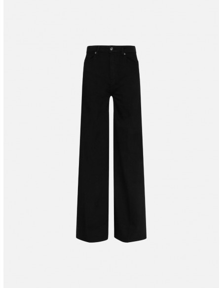 Jeans A Vita Alta Da Donna Tommy Hilfiger Gambia Ampia E Svasata - Colore Nero