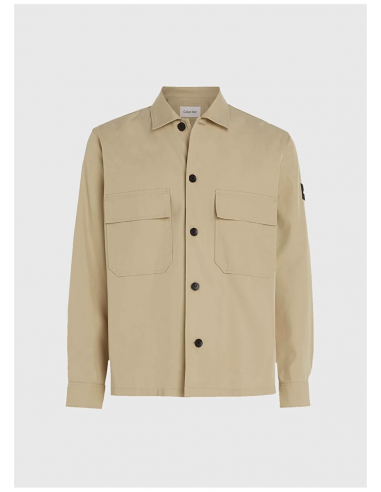 Camicia da Uomo Calvin Klein Squadrato In Twill - Colore Beige