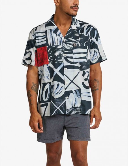 Camicia Uomo Deus Ex Machina 10X - Colore Bianco e Nero