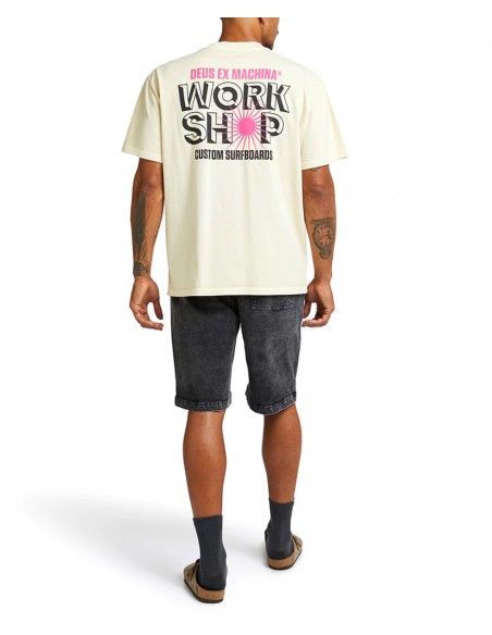 T-Shirt Uomo Deus Ex Machina Surf Shop Tee - Bianca