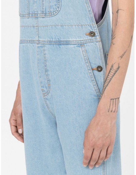 Salopette da Donna Dickies Classic Denim Bib Vintage - Blu