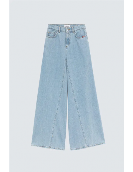 Jeans da Donna Amish Colette Broken Bleach - Blu Chiaro