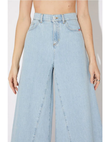 Jeans da Donna Amish Colette Broken Bleach - Blu Chiaro