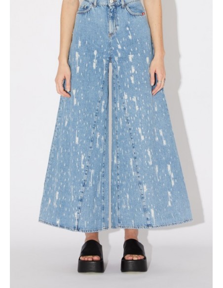 Jeans da Donna Amish Colette Turn Apart - Blu