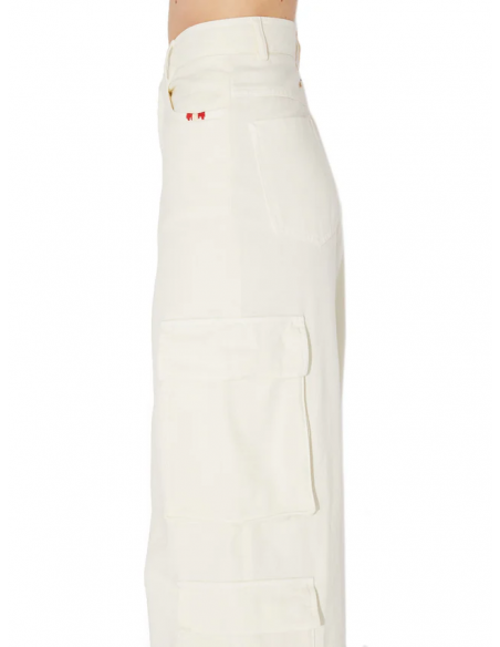 Jeans da Donna Amish Combat - Bianco
