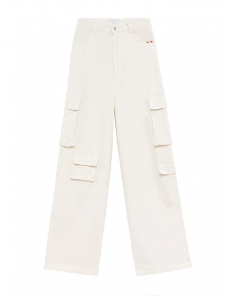 Jeans da Donna Amish Combat - Bianco