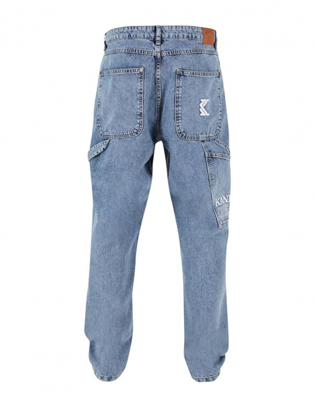 Jeans da Uomo Karl Kani - Retro Tapered Workwear Denim - Colore Mid Blu